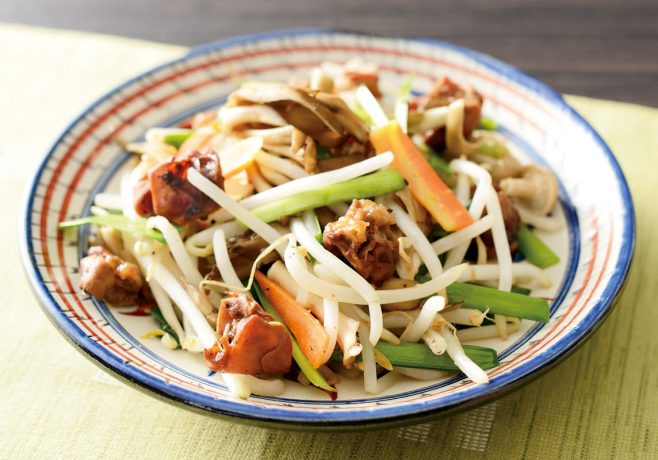 炙りいか軟骨の野菜炒め