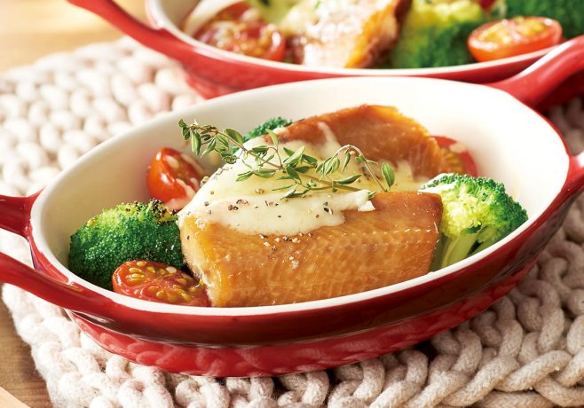 にしんの燻製と野菜のハーブグリル